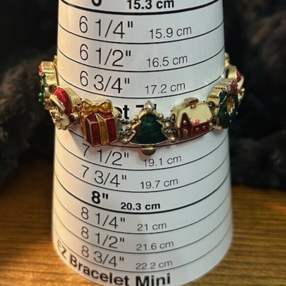 Vintage Avon Sliding Christmas Charm Bracelet - Picture 8 of 10